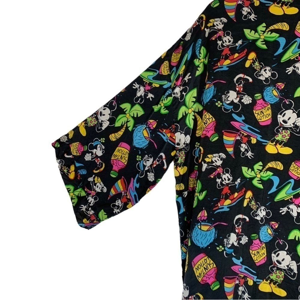 Vintage Disney Mickey And Minnie Mouse Silk Robe Size One Size Fits Most - Picture 8 of 15